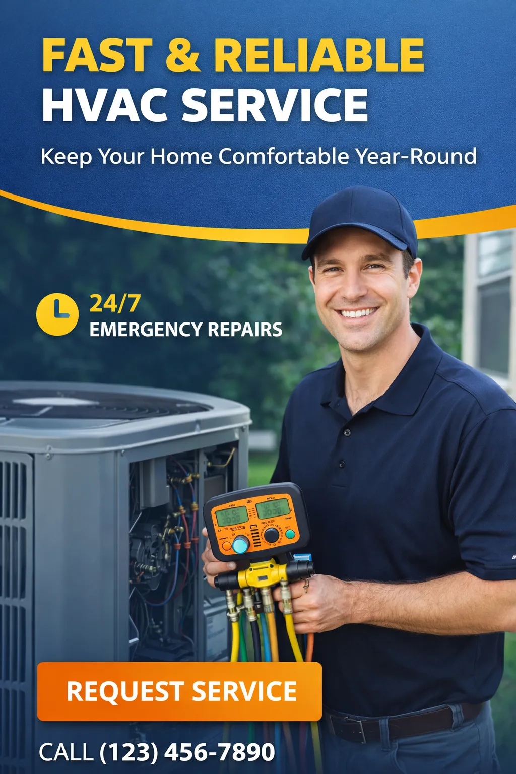 Professional HVAC technician ready to help