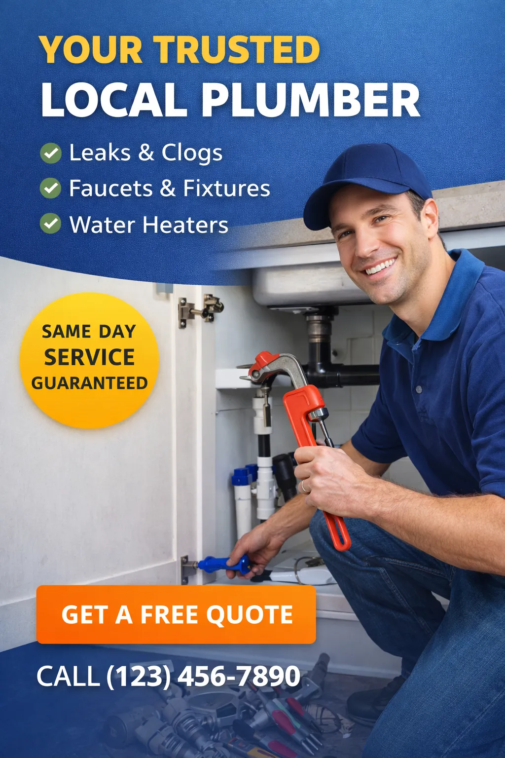 Your trusted local plumber at work