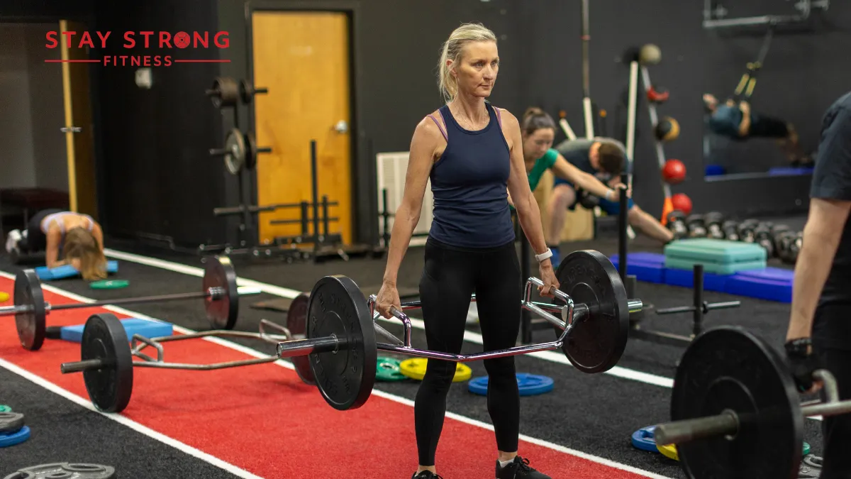 Woman lifting weights