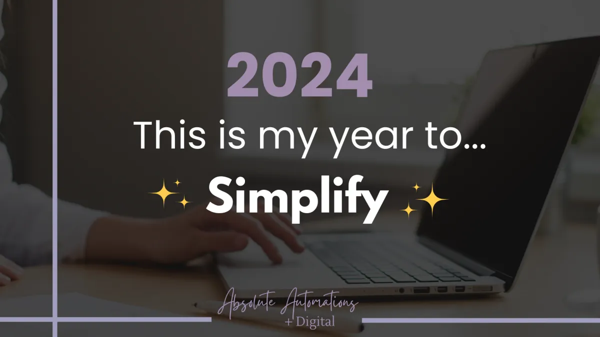 My Year To Simplify