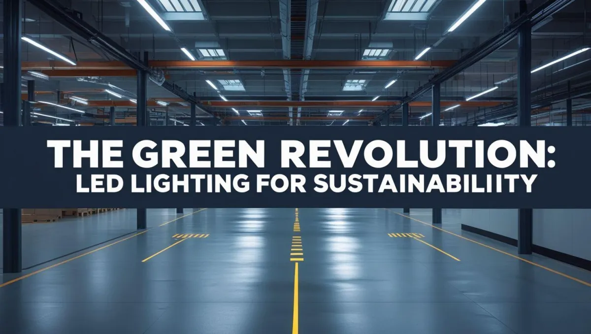 Energy-efficient LED lighting in a commercial setting, reducing energy consumption and promoting sustainability