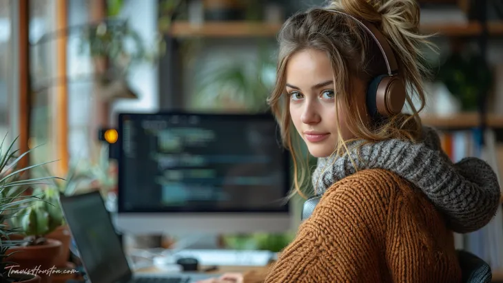 Woman creating her profitable online program