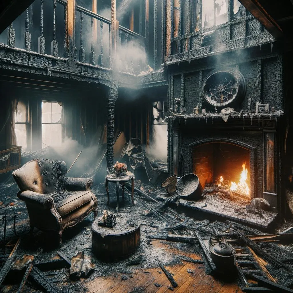 Fire damage restoration in Roll, Arizona