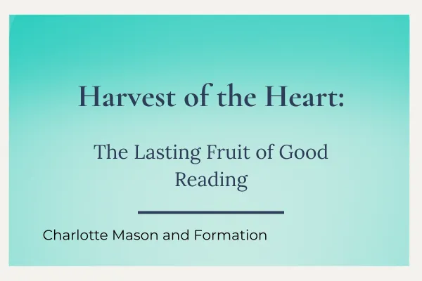 Harvest of the Heart on a teal background