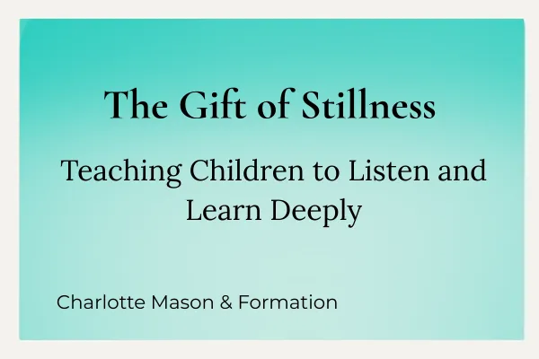 The Gift of Stillness on a teal background