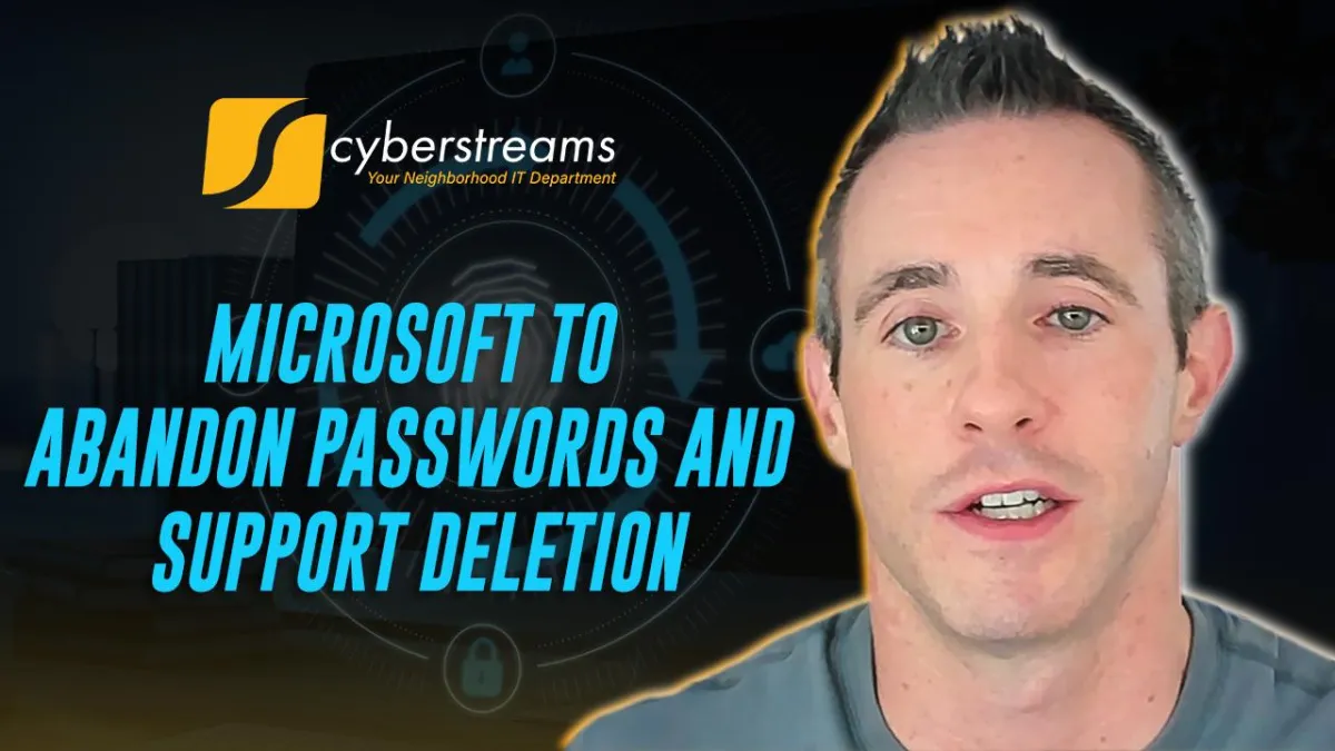 Microsoft to Abandon Passwords and Support Deletion