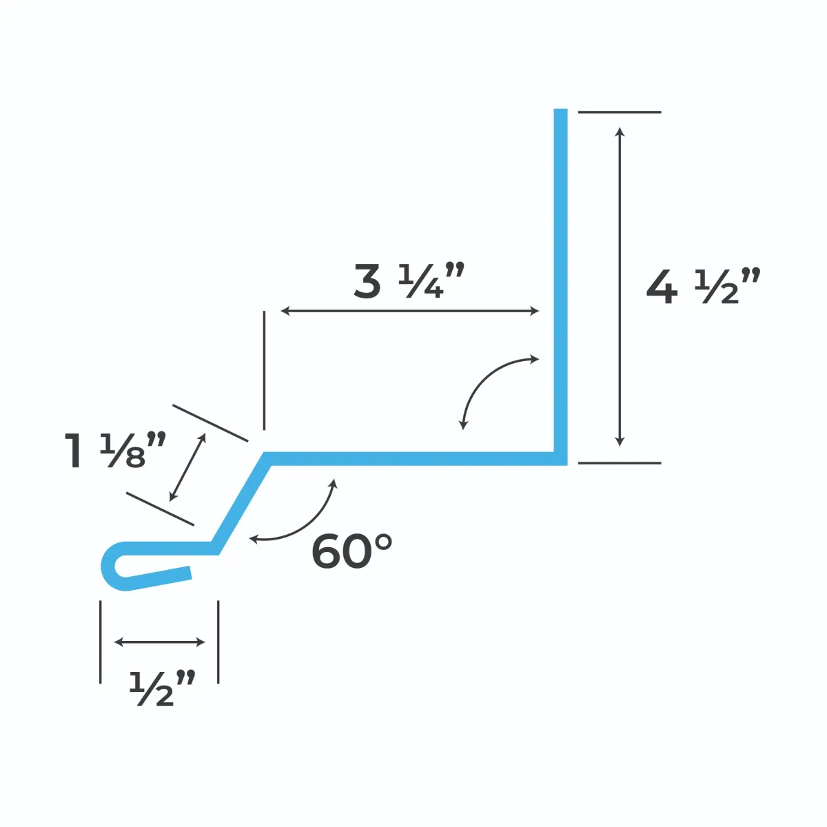 Blueprint and measurements for a Metal Sidewall