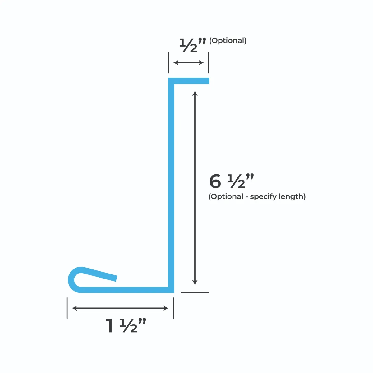 Blueprint and measurements for a Metal Fascia Flashing