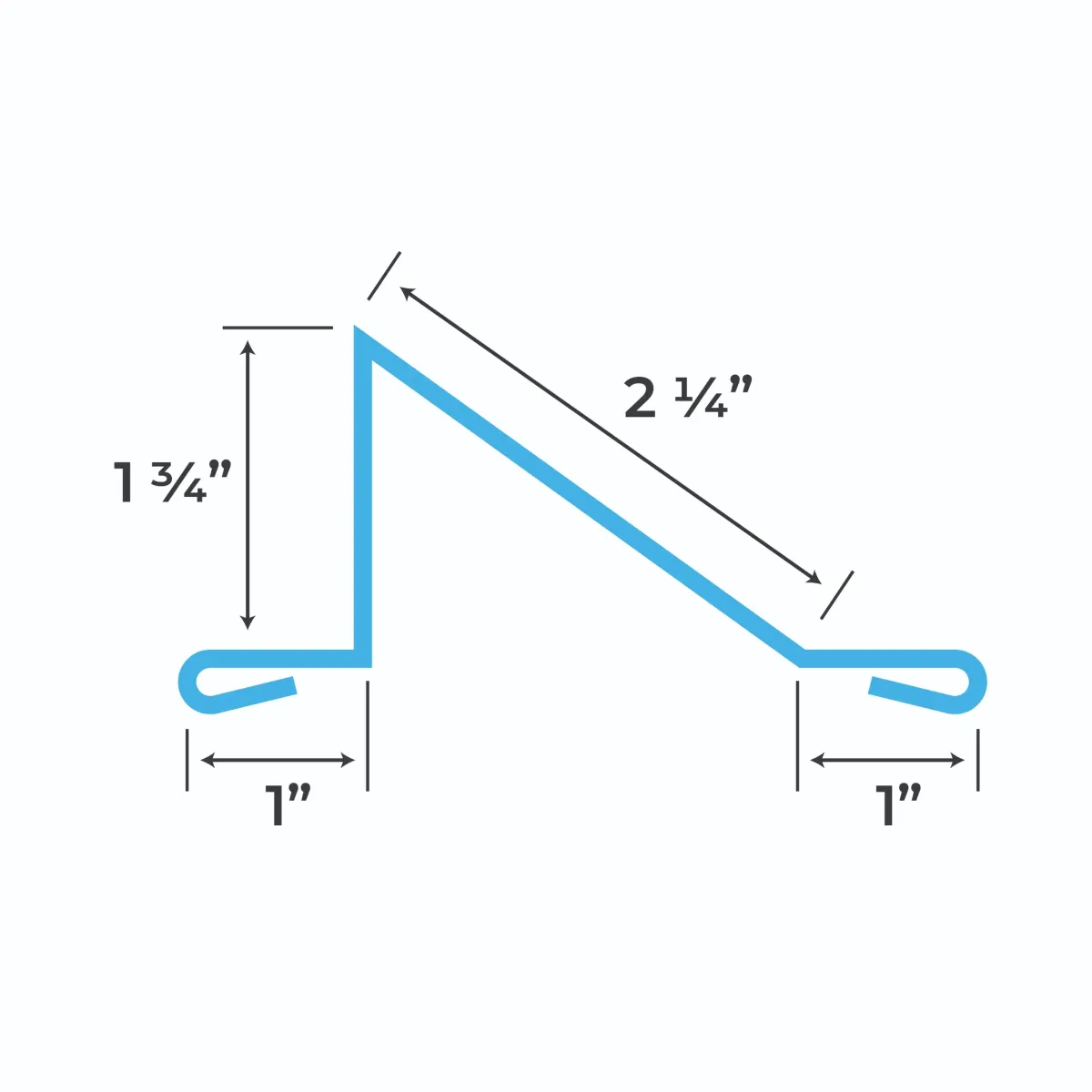 Blueprint and measurements for a Metal Snow Rail