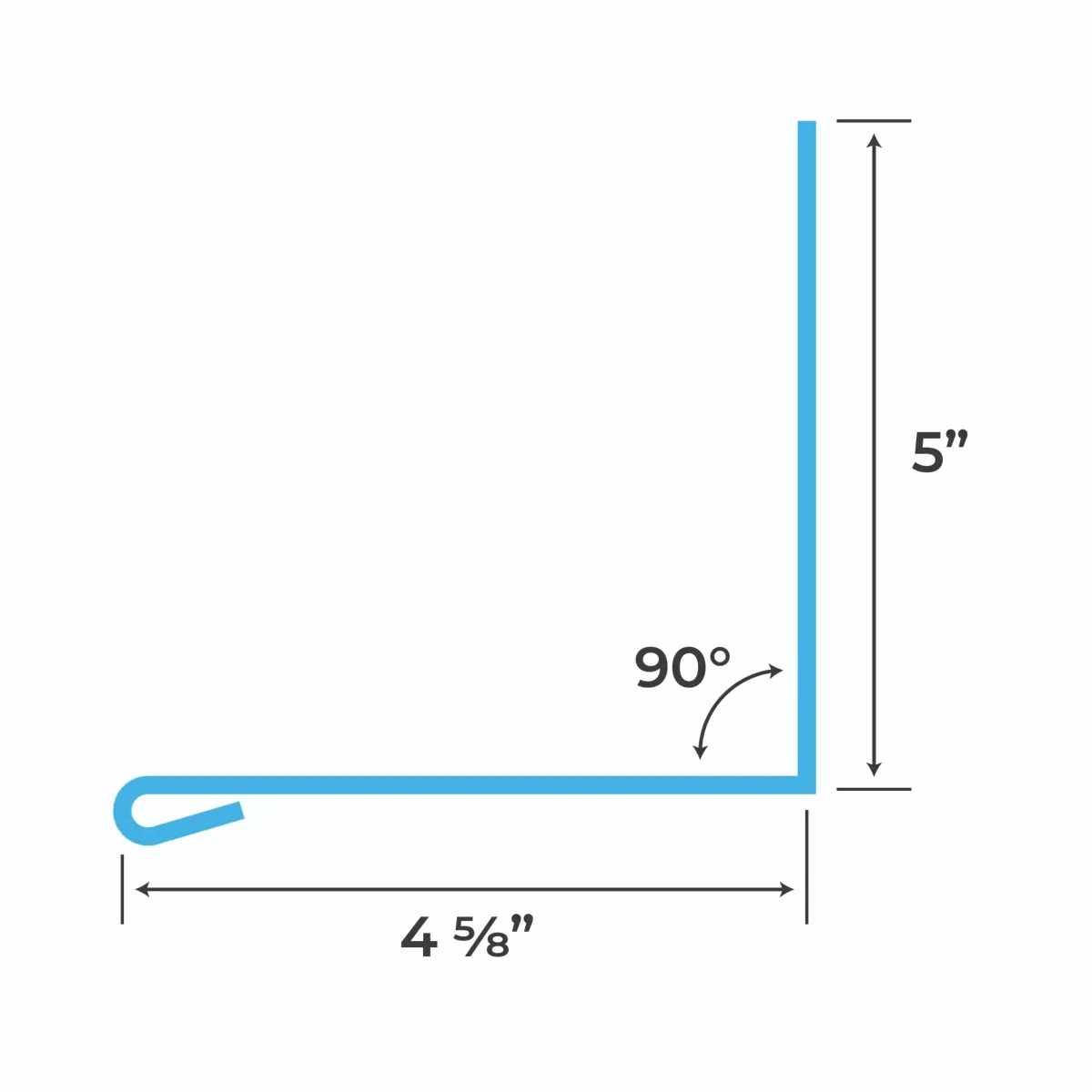 Blueprint and measurements for a Metal Endwall Flashing