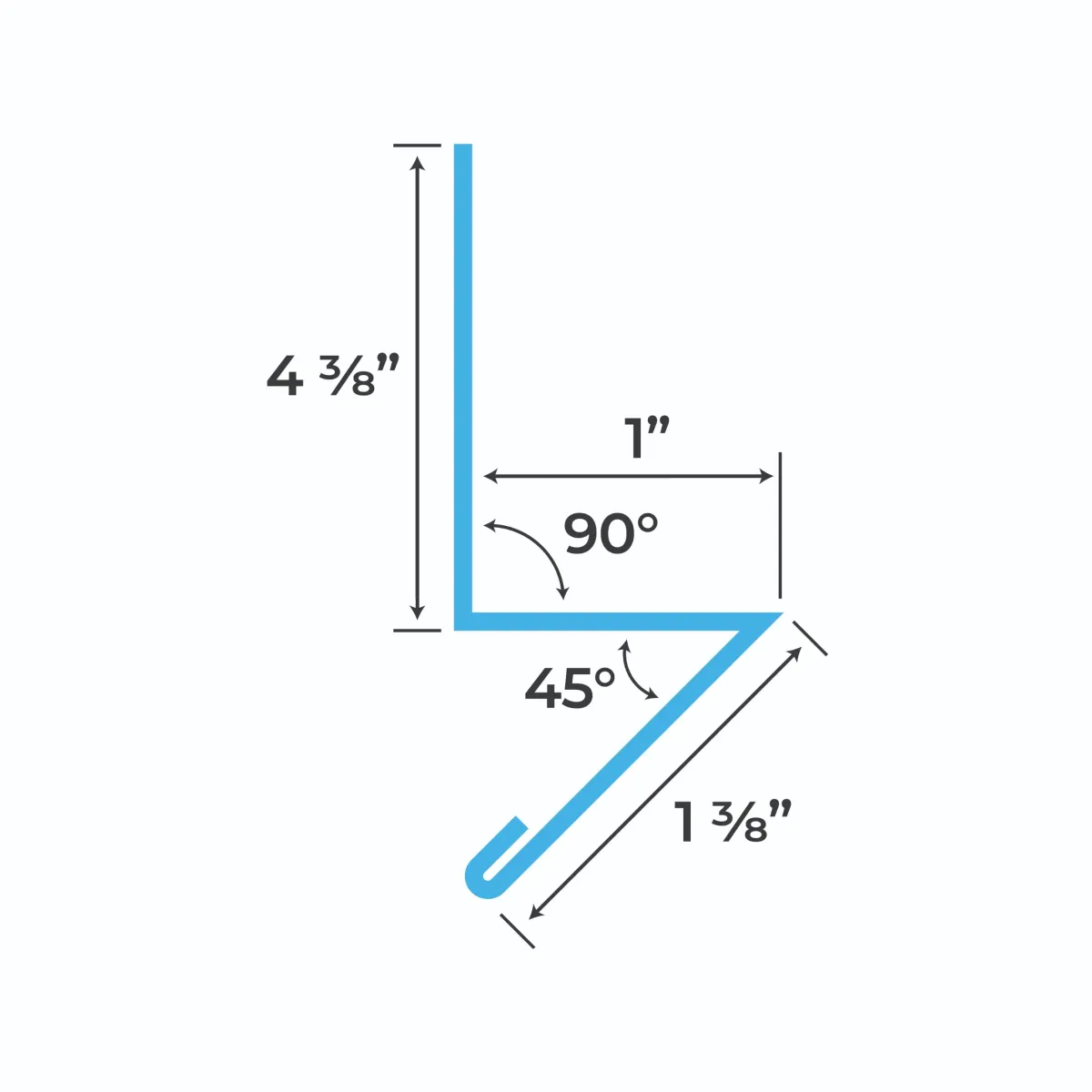 Blueprint and measurements for a Metal Rat Guard Trim