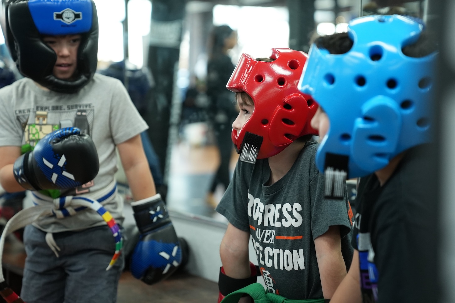 Kids training Jiu Jitsu at Fresno Ultimate Martial Arts
