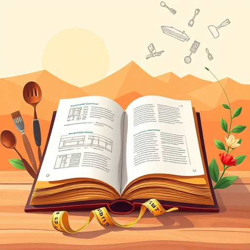 A colorful, lively kitchen scene inspired by Mexican Muralism art style, featuring exaggerated and vibrant motifs. Central elements include oversized utensils such as spoons, spatulas, and rolling pins adorned with intricate swirling patterns in bold reds, deep blues, sunny yellows, and lush greens, symbolizing celebration and new beginnings. A whimsical cactus wearing a chef’s hat stands in the corner, its spines decorated with ornamental designs, adding quirky charm. The backsplash features bright, patterned tiles with swirling floral and abstract shapes representing growth and renewal. Above, whimsical banners or thought bubbles contain symbolic images like a measuring tape, a sprout, and a calendar with checkmarks, signifying resolutions and fresh starts. The background showcases a sunlit courtyard with terracotta stucco walls decorated with vibrant murals of blooming desert flowers and traditional motifs, blending natural serenity with festive energy. The artwork emphasizes bold outlines, textured brush strokes, and dynamic compositions, with a rich earthy palette accented by lively reds, yellows, and blues, conveying optimism and enthusiasm for embracing a new year through kitchen upgrades.