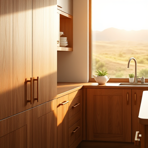 A detailed Renaissance-style depiction of a historic kitchen remodel scene set in Eastvale, California. The image features ornate wooden cabinetry with intricate carvings and gilded accents, crafted by master artisans. A grand stone fireplace hearth displays copper cookware and decorative tile patterns reminiscent of Renaissance mosaics, illuminated by warm golden light filtering through stained-glass windows. Polished marble countertops reflect colorful light, while whimsical details include a mechanical clock with moving gears integrated into the architecture and a Renaissance-style fruit basket overflowing with shiny figs, grapes, and citrus. Arched windows reveal a lush garden with blooming roses and orange trees, reflecting California’s sunny climate. Rich velvet drapes frame the scene, creating a regal yet cozy atmosphere. The color palette includes warm earth tones—burnished golds, deep crimsons, soft ochres—and lush greens from the garden view. The scene combines timeless elegance with modern kitchen remodel aesthetics, showcasing craftsmanship, playful details, and lively textures in a classic Renaissance painting style.