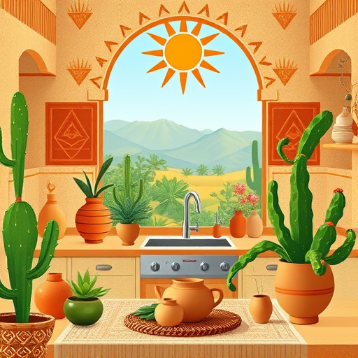 A highly detailed illustration of custom kitchen cabinetry installation in Norco, California, rendered in Byzantine art style. The scene features an ornate, spacious kitchen interior with shimmering gold accents, vibrant jewel-toned mosaics, and intricate geometric and floral motifs on partially installed wooden cabinets. Artisan tools, including chisels and carving knives, rest on decorative trays, highlighting craftsmanship. In the background, stained glass panels depict a lush Norco landscape with rolling hills and grazing horses, adding a natural touch. Quirky details include a small cherub-like figure in Byzantine robes holding a magnifying glass over the cabinetry, emphasizing meticulous attention to detail, and miniature domes and archways incorporated into the design for a playful, spiritual element. The environment combines elegance and craftsmanship with rich textures, shimmering mosaics, and a warm color palette of golds, deep reds, cobalt blues, and emerald greens, blending tradition with modern home renovation in a luminous Byzantine art aesthetic.