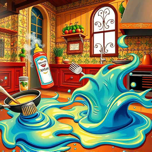 A highly detailed, vintage-inspired kitchen illustration set in a charming California locale, featuring ornate handcrafted cabinetry with medieval-style carvings and delicate gold accents. The scene includes brass fixtures, a mosaic-tiled backsplash with floral patterns, and a large arched window overlooking a sunlit garden of roses and ivy. Soft shadows fall on a polished hardwood floor. Quirky touches such as a vintage Edison bulb candelabra, a brass sunflower-shaped teapot, and a potted herb garden with painted labels add personality. A rustic wooden table holds an ornate ledger on a floral embroidered cloth, symbolizing financing options. Surrounding the area are small whimsical elements like a vintage compass and a tiny winged clock, enhancing the imaginative, fairy-tale ambiance. The lush background features vines and flowering plants climbing old stone walls, blending nature with timeless elegance. The rich color palette of deep greens, golds, and fiery reds creates an inviting, sophisticated atmosphere, evoking trust and curiosity about kitchen remodeling financing options in Fontana, California. Overall, the scene exudes a romantic, whimsical charm ideal for a home renovation finance blog cover image.