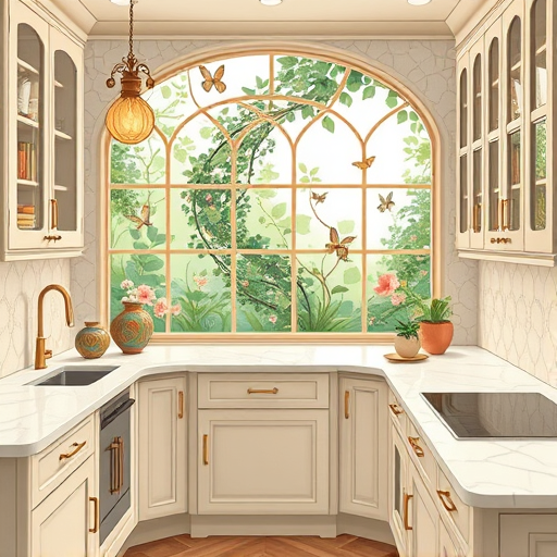 A sleek, minimalist illustration of anti-scald kitchen fixtures, showcasing modern faucets with smooth, flowing lines and subtle temperature indicators, set against a clean, uncluttered kitchen background with soft neutral tones. The oversized faucets feature playful details such as a small steam cloud rising from the spout and a rainbow gradient on the temperature guide, symbolizing safety and innovation. The background includes minimalist cabinetry with geometric shapes in muted pastel hues, creating a calming atmosphere. Adorably animated water droplets with tiny faces and expressive eyes splash joyfully, adding a friendly and approachable touch. Soft, diffused lighting highlights the scene's serenity and safety. The illustration uses bold lines and a limited color palette of soft teal, gentle gray, and warm beige, emphasizing modern minimalism and functional, inviting kitchen safety solutions.