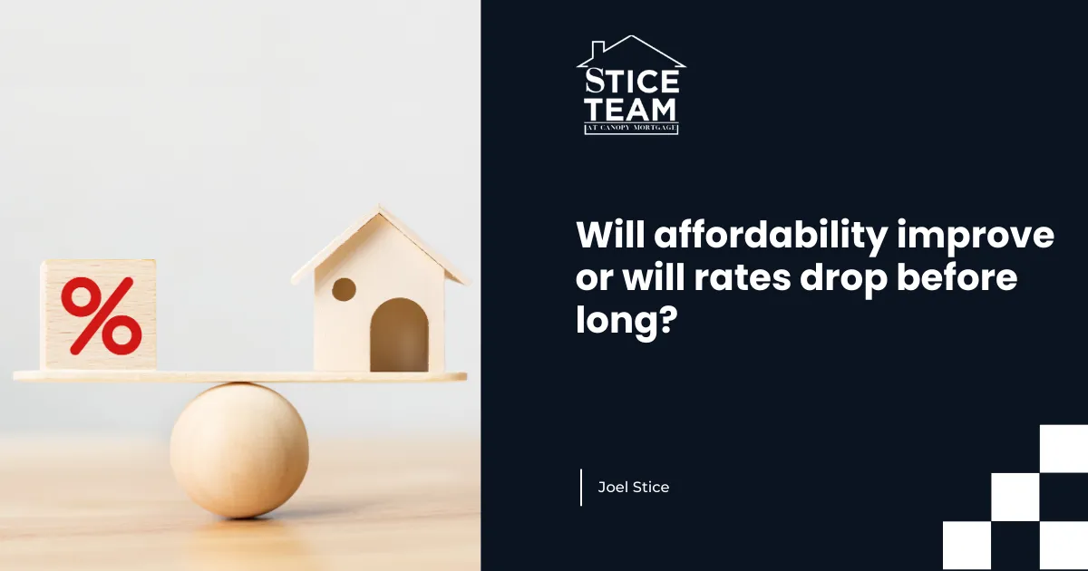 Will Affordability Improve or Will Rates Drop Before Long?