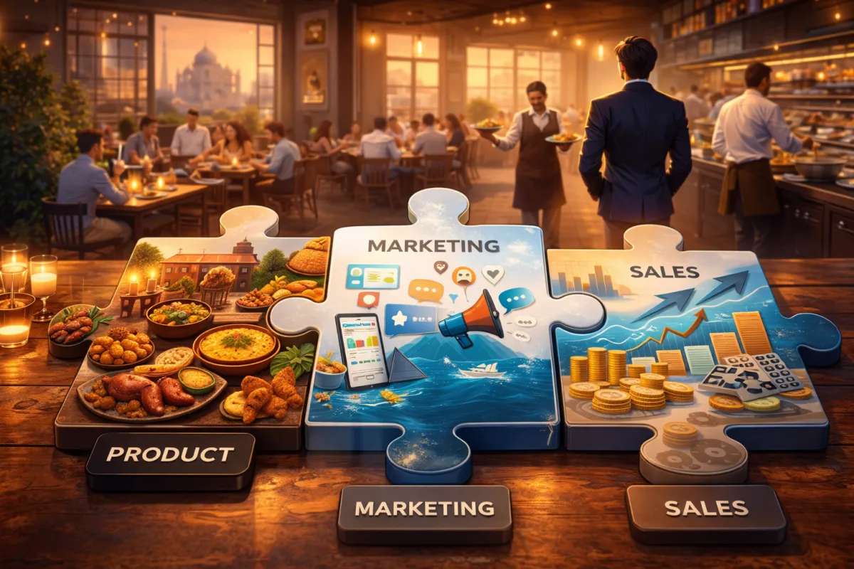 Product. Marketing. Sales. Why Your Indian Restaurant Is Stuck—And How to Escape.