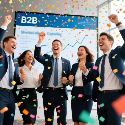 B2B leaders celebrating shortened sales cycles