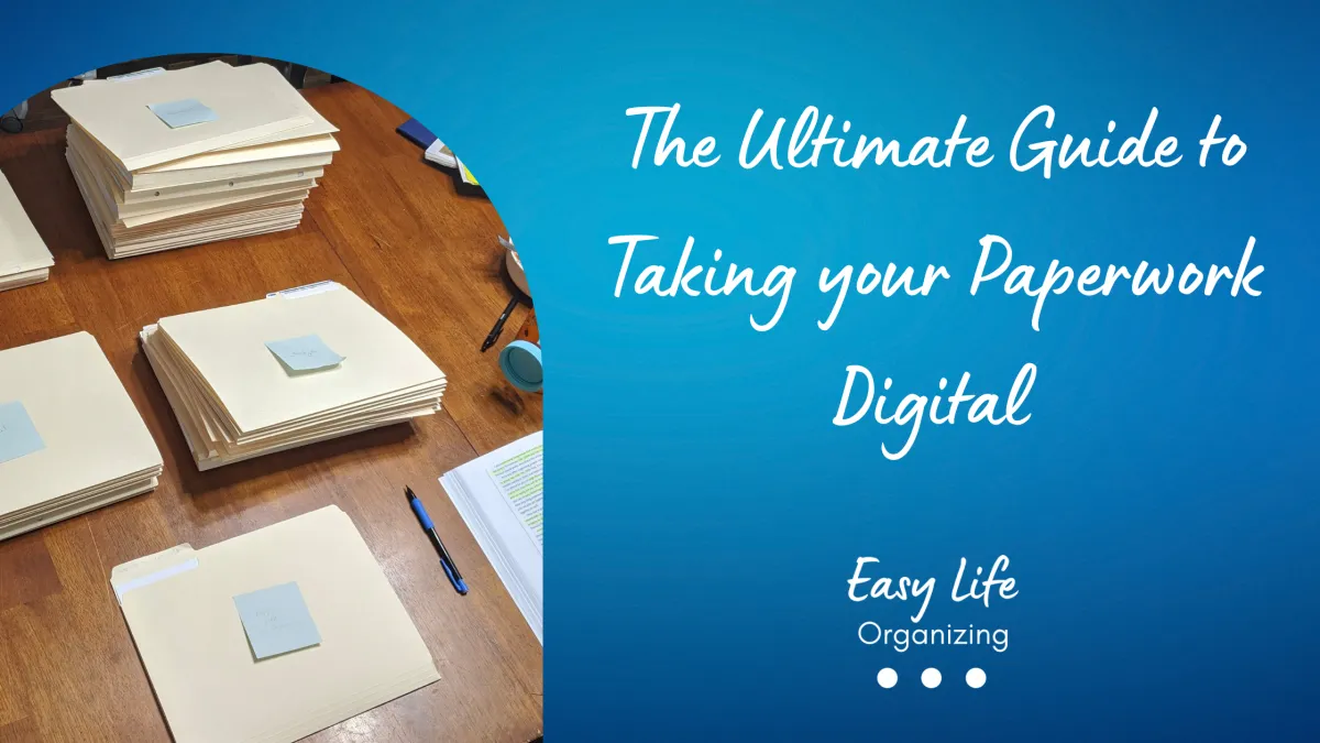 taking your paperwork digital with a photo of the process of taking your paperwork digital