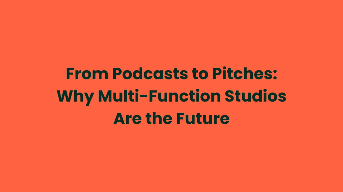 From Podcasts to Pitches: Why Multi-Function Studios Are the Future TimeLapse Studio 48 followers