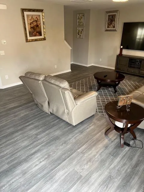 Basement renovation in Pineville featuring a basement bathroom and upgraded finishes