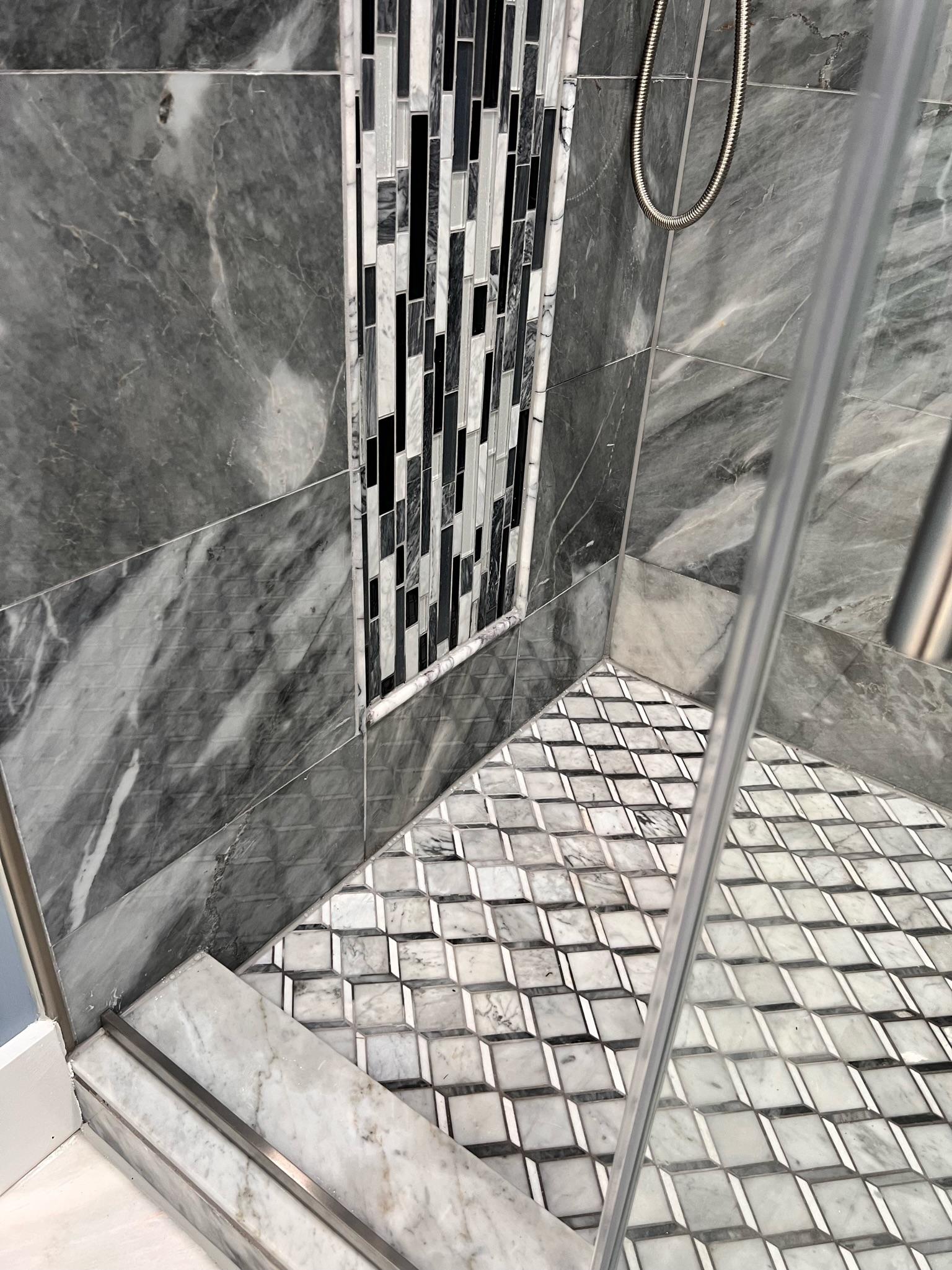 Bathroom addition in Mint Hill featuring a full bathroom with durable finishes