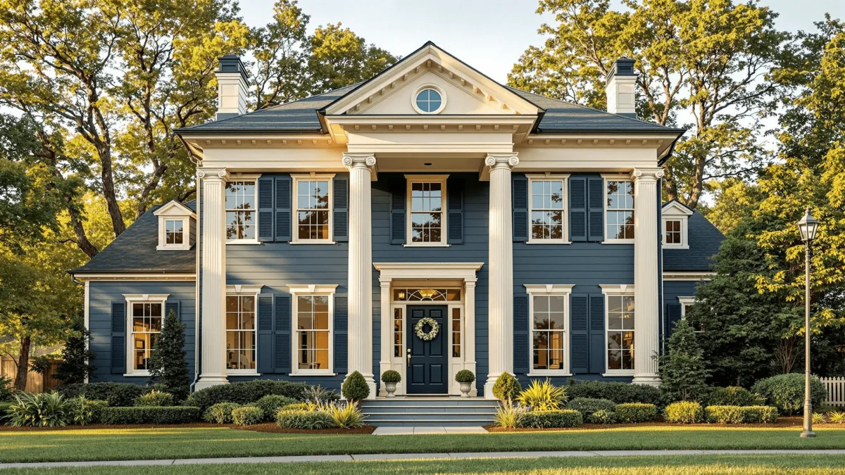 A beautifully restored historic Georgia home with a freshly painted exterior,