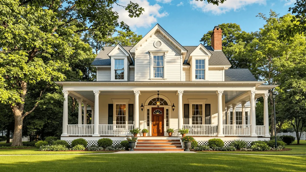 Freshly painted Southern home in Georgia with clean siding and vibrant trim, showcasing long-term exterior paint care.