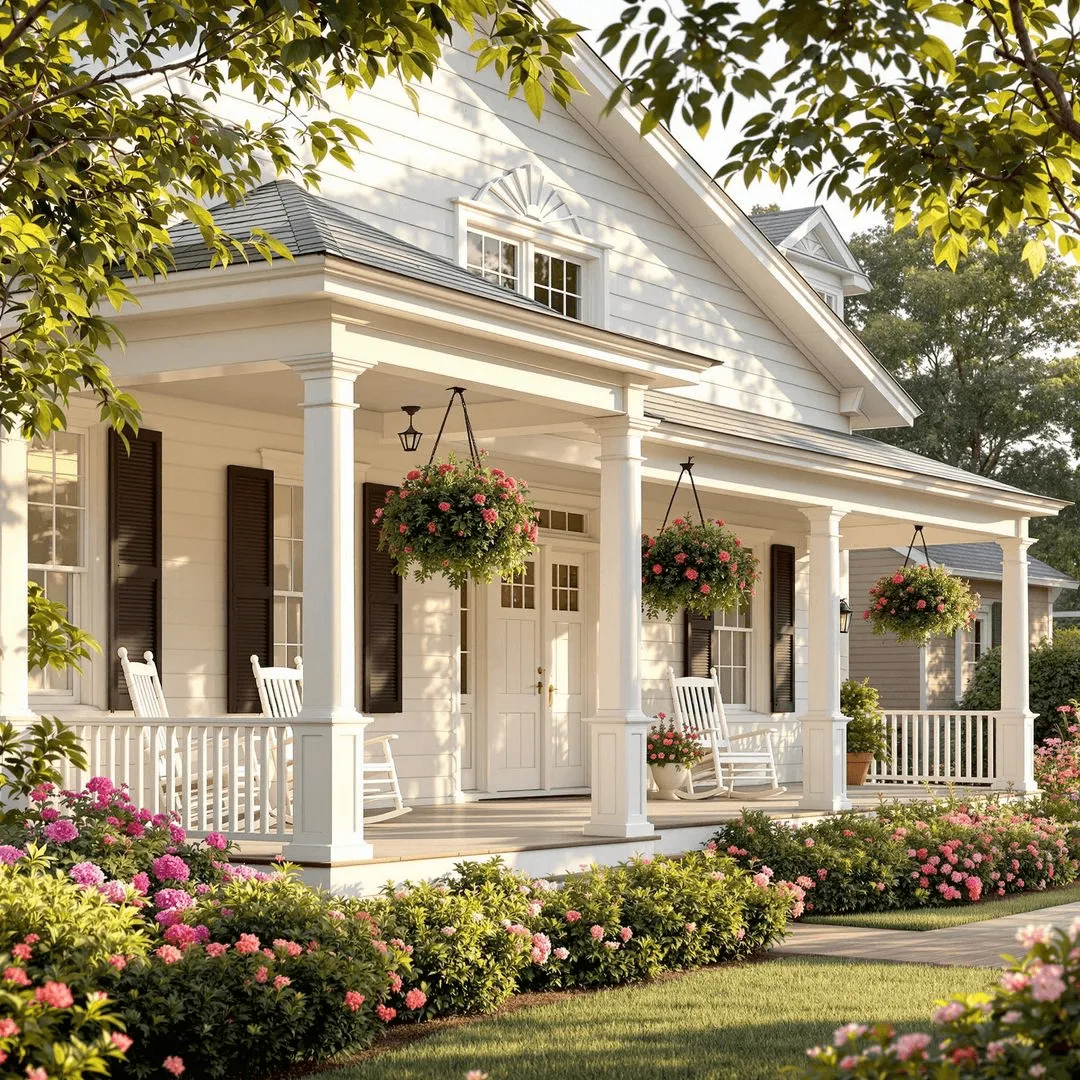 Stunning Southern home in Georgia with fresh exterior paint and inviting curb appeal