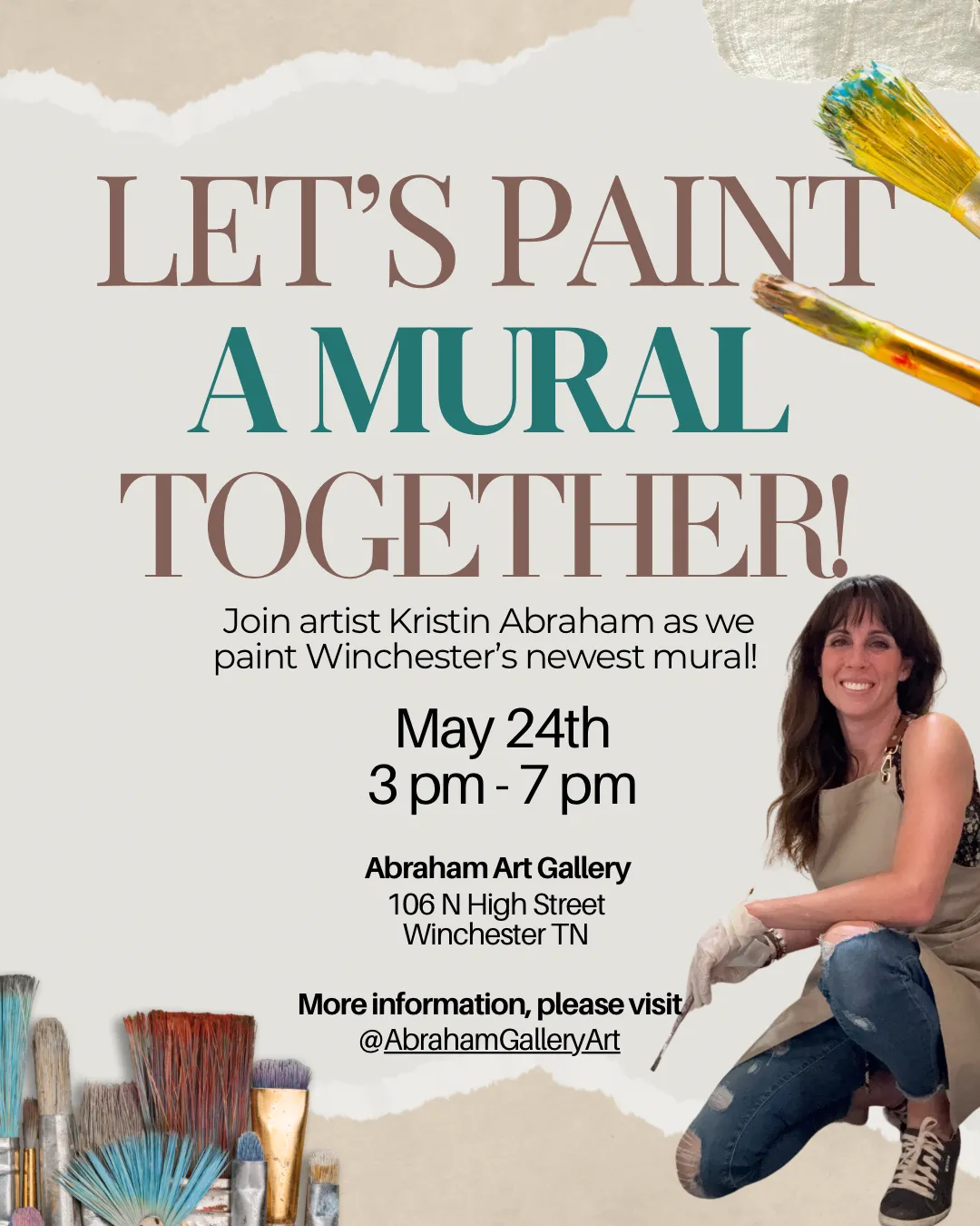 Mural by Kristin Abraham at Abraham Art Gallery