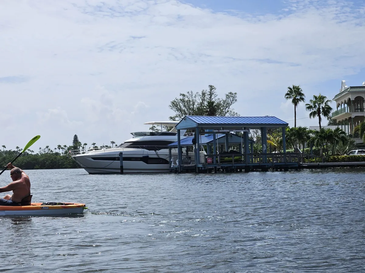 Fancy Yacht docked