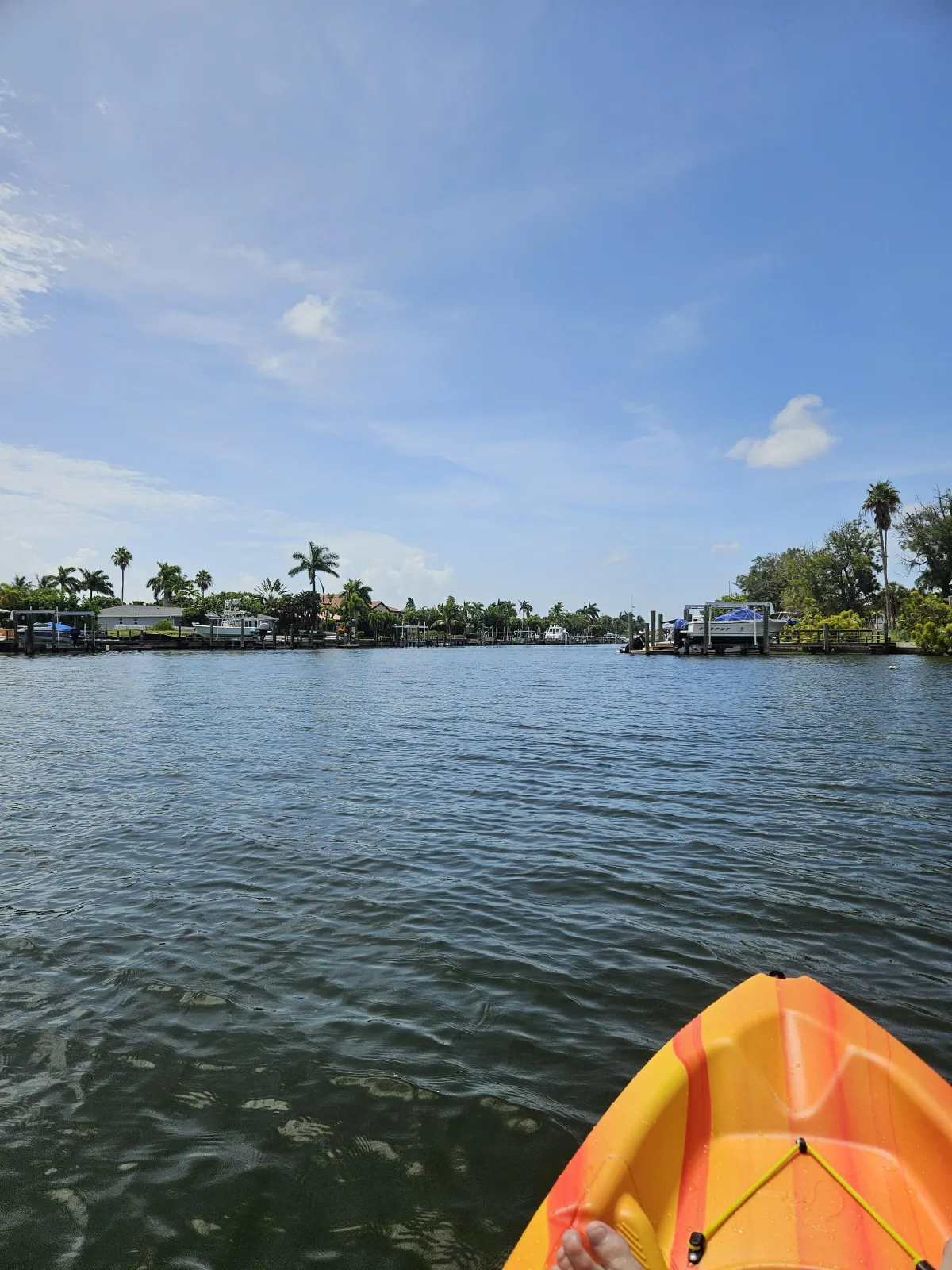 Kayaker in the water channels