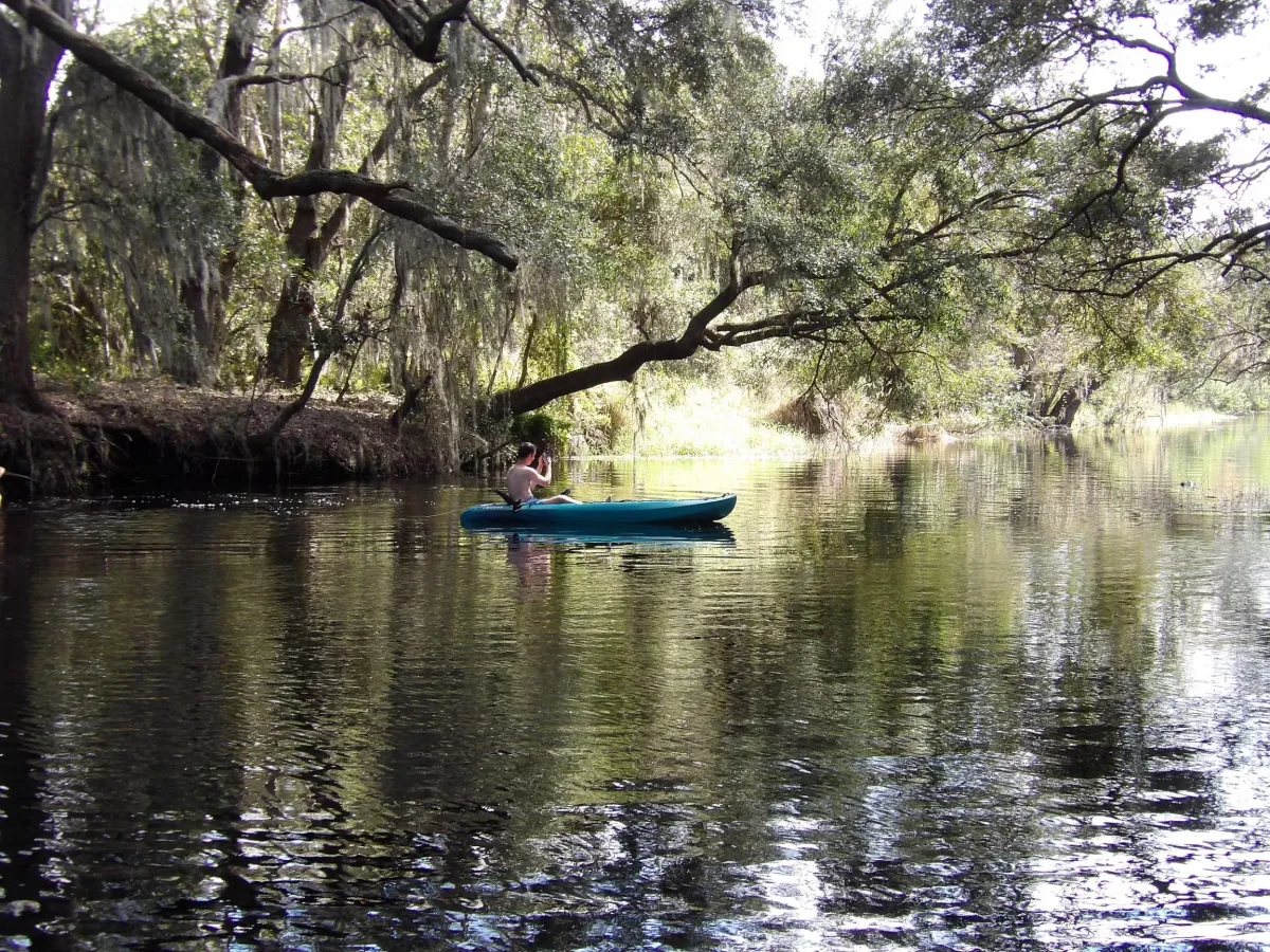 Person in Kayak in Lake Toho, Kissimmee