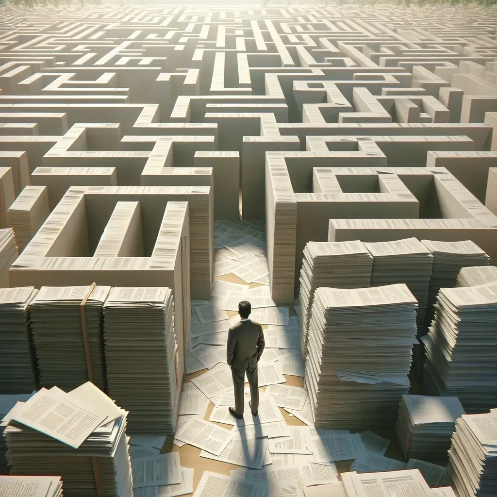 A Filipino man in front of a maze