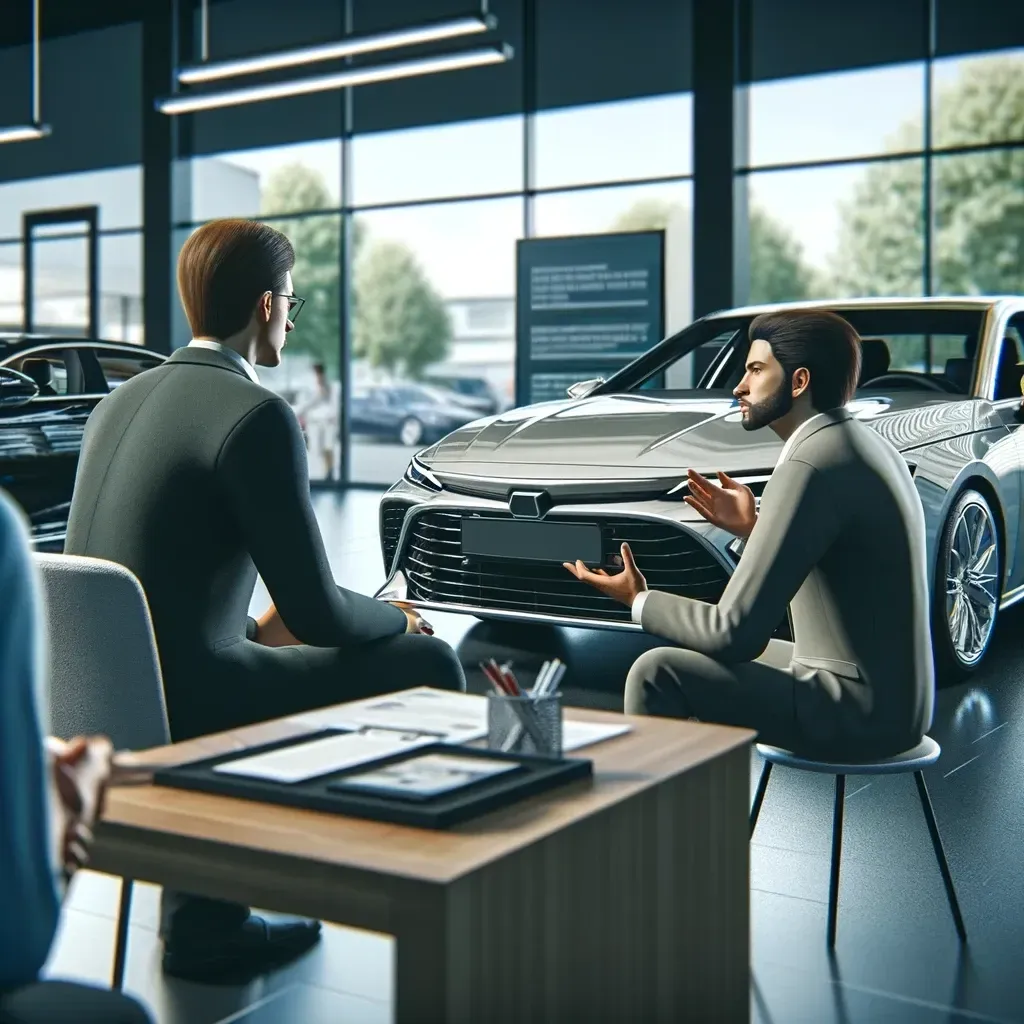 Two Filipino Man Discussing inside of a Car Dealership