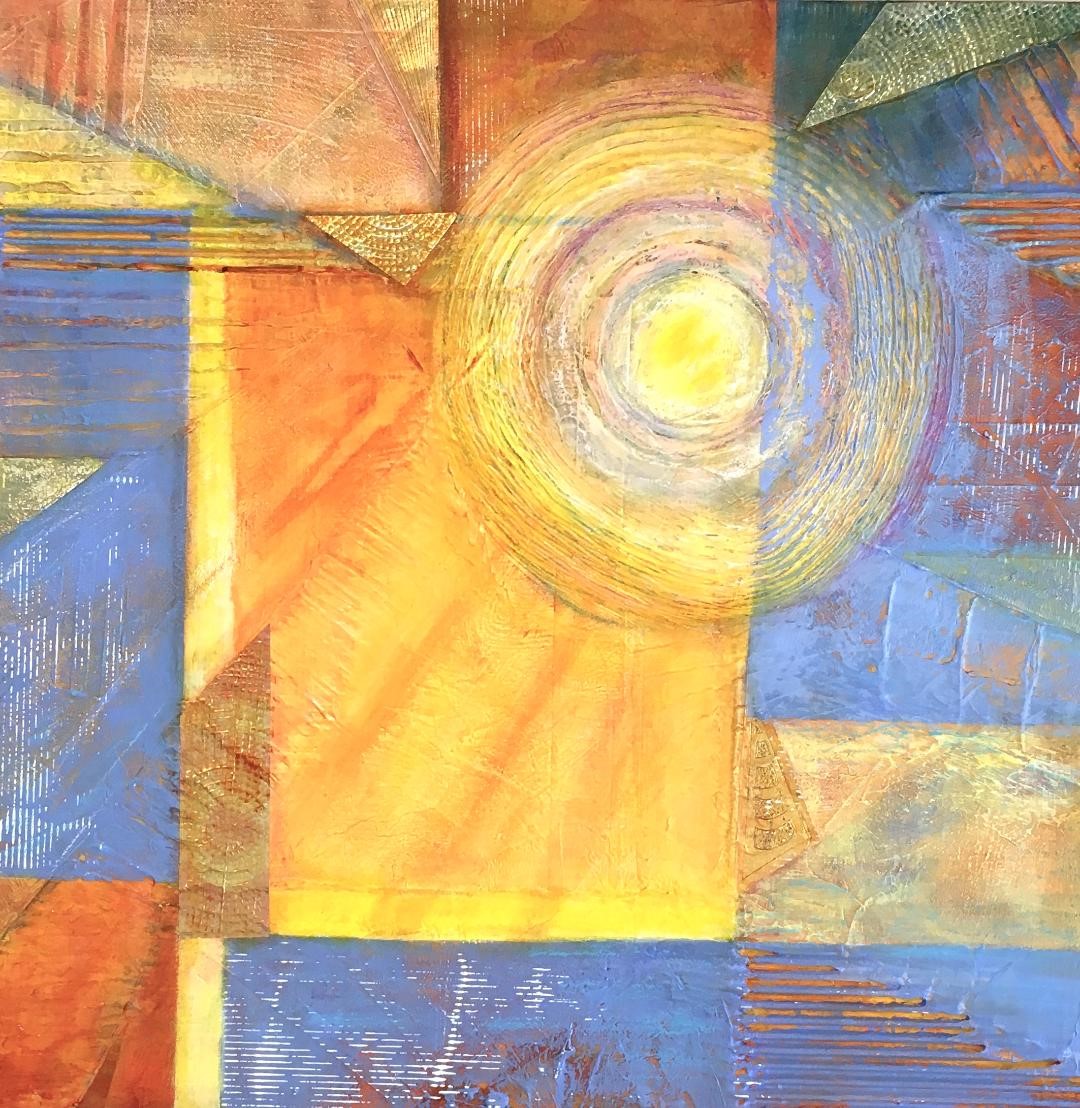 Abstract oil painting by Joyce Daniels at Gallery Eleven