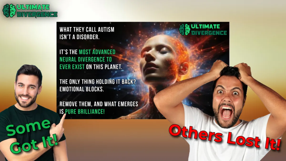 Thumbnail image showing the autism meme at center, a happy person pointing at it, and a distressed figure reacting—symbolizing the split in public response.