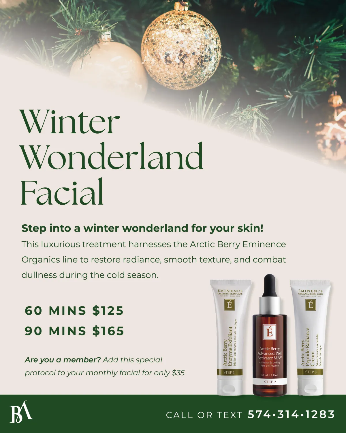 Winter Wonderland Facial at Bowerman Artistry, Elkhart, Indiana