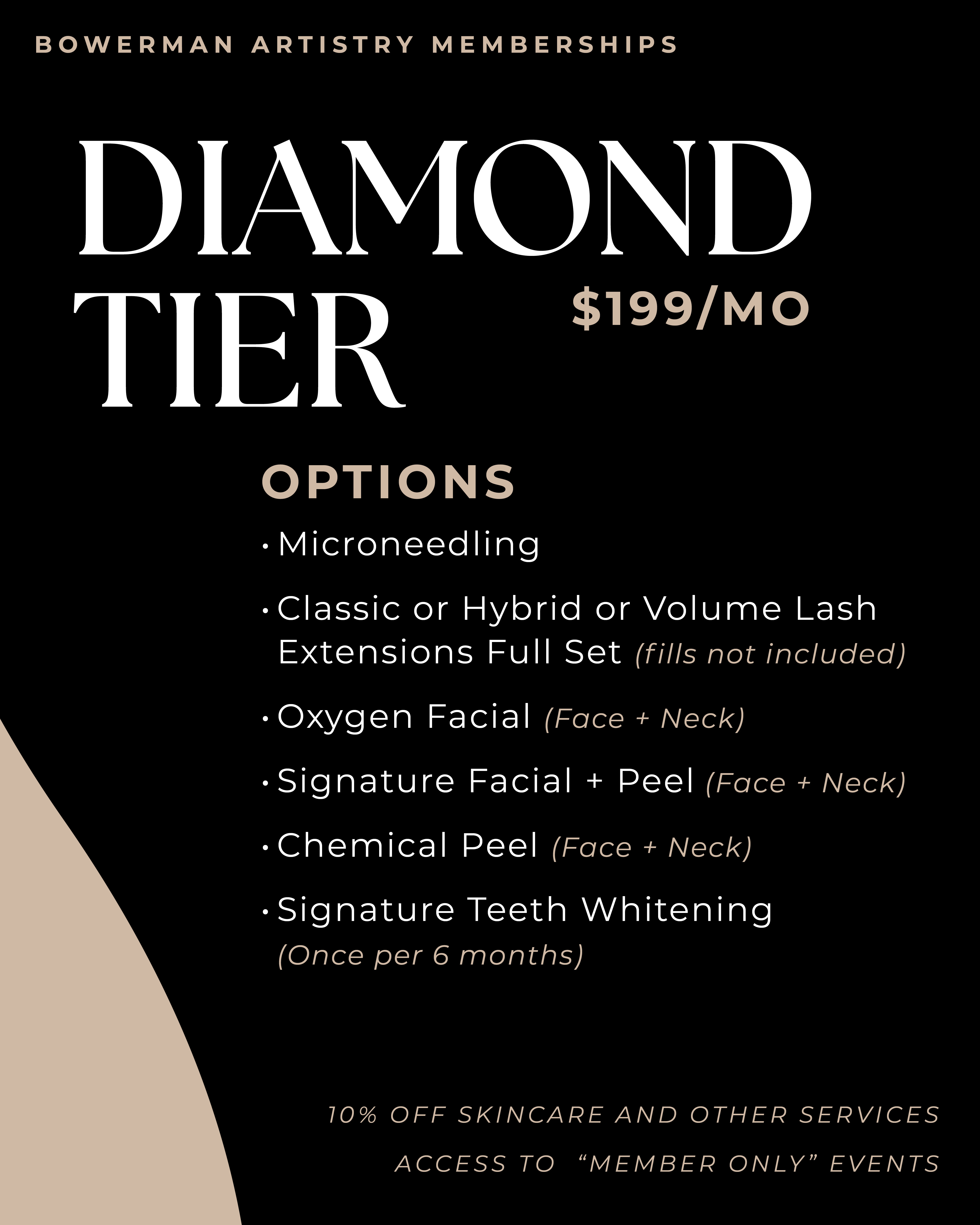 Bowerman Artistry Diamond Tier Benefits, Microneedling, Facials, Peels