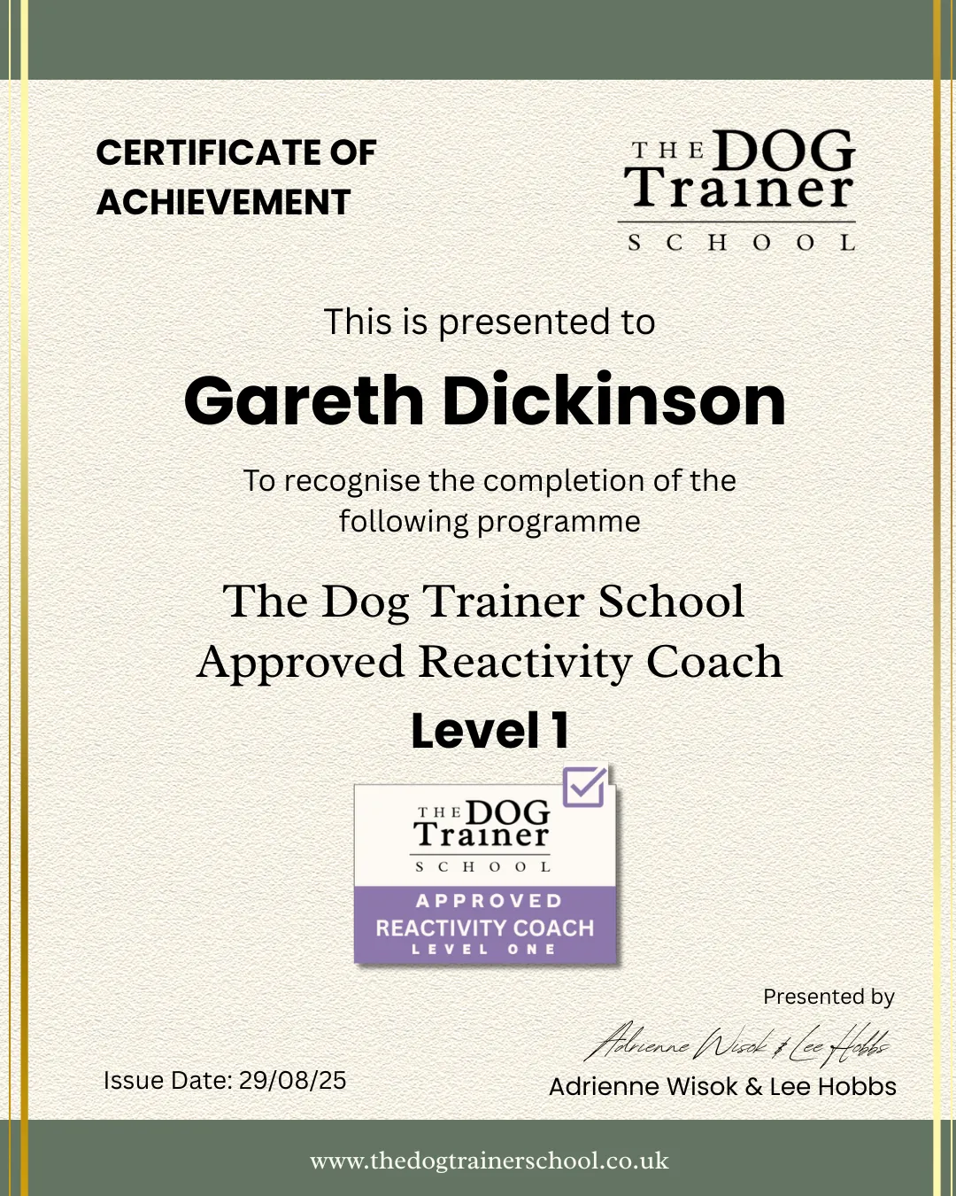 level 1 certificate