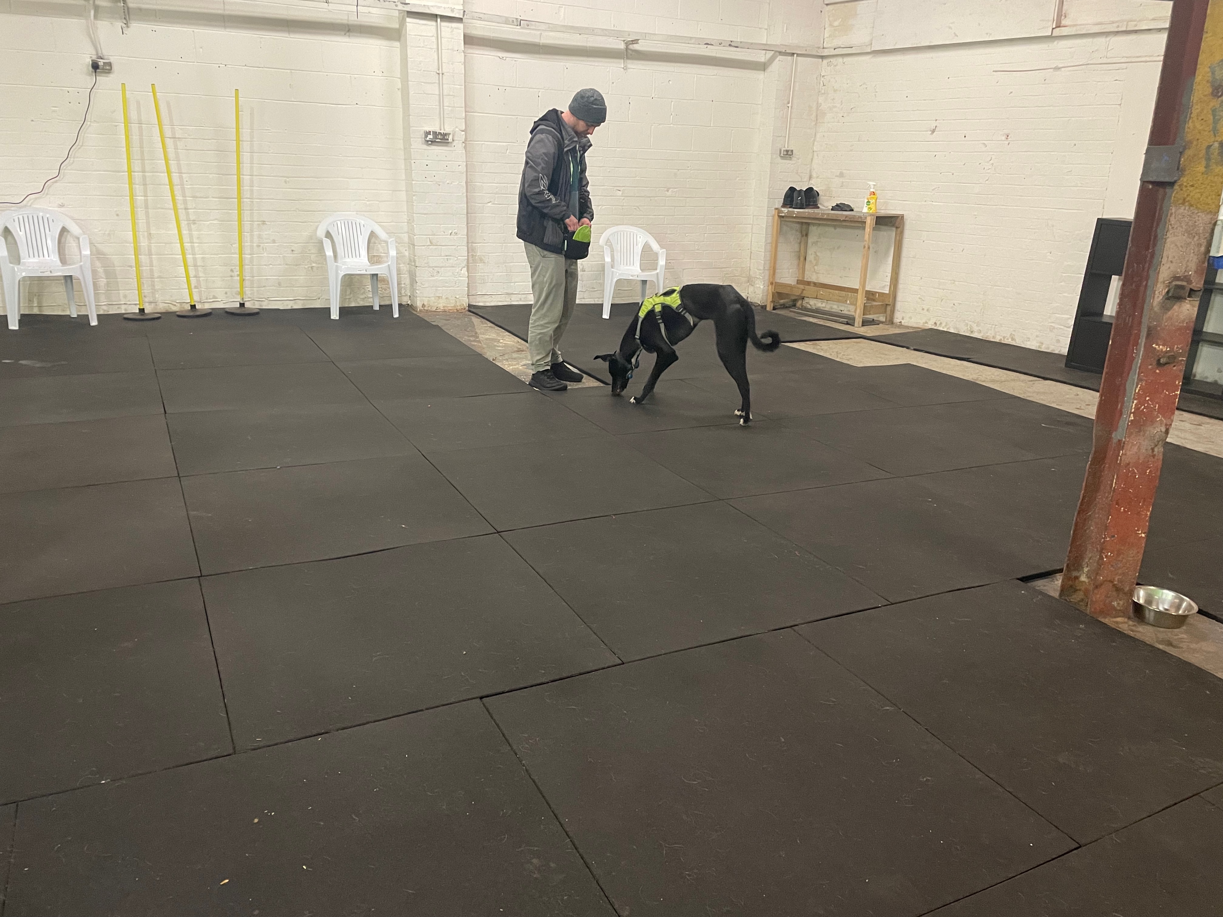 Lenny at a training session