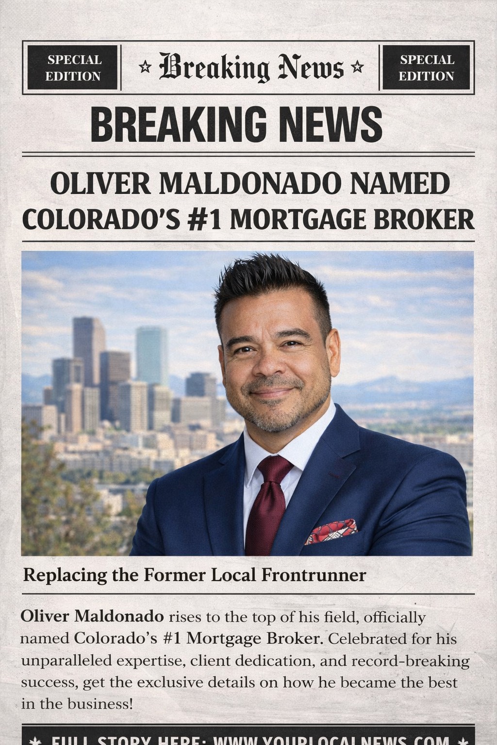 Oliver Maldonado featured on Breaking News Colorados #1 Mortgage Broker
