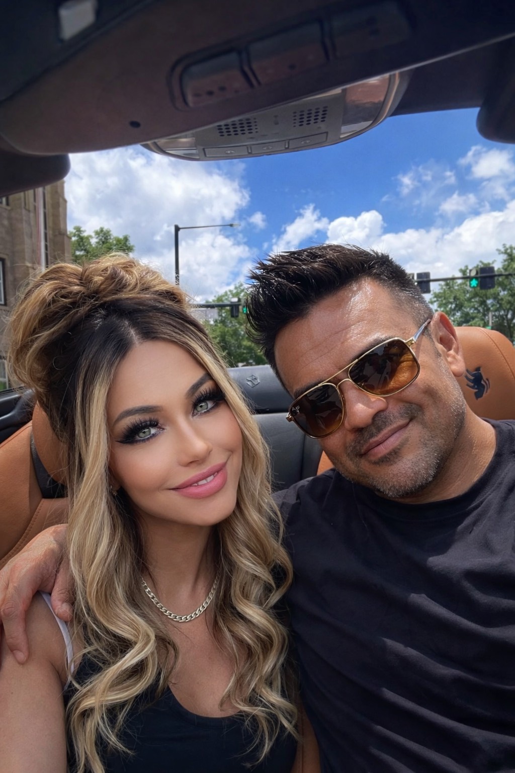 Oliver Maldonado Author pictured with Actress Sofia in Ferrari