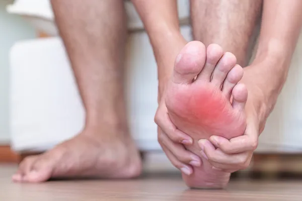 foot with plantar fasciitis