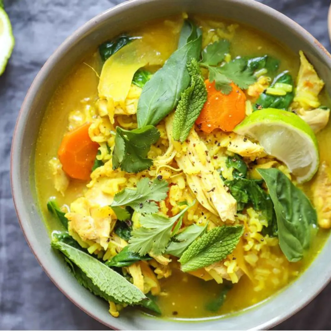 Ginger, Chicken & Turmeric Soup