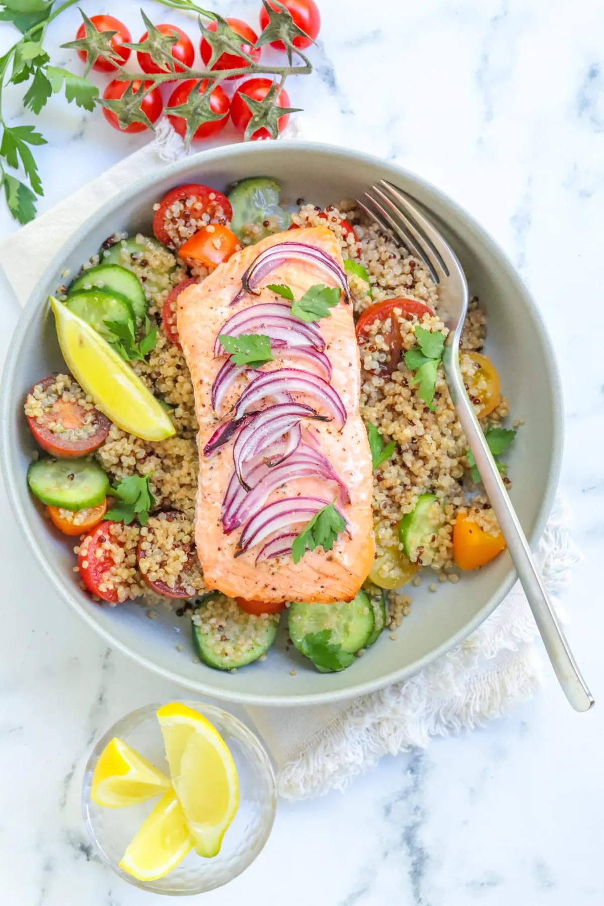 Roasted Salmon and Salad