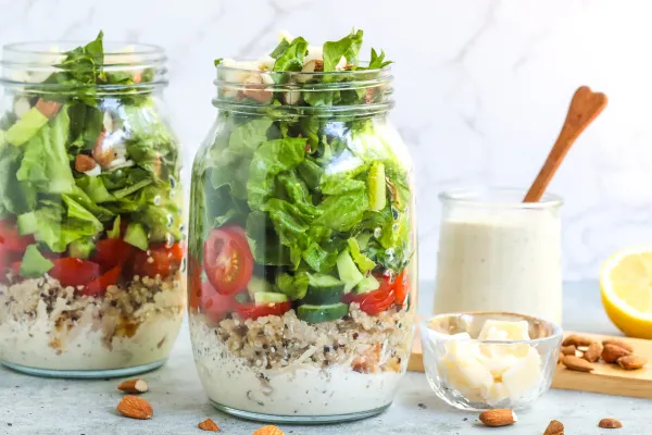Chicken Caesar Salad Jars