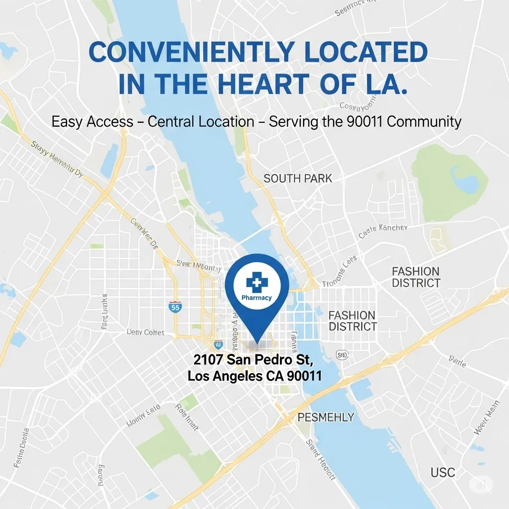 map of lux pharmacy on LA mpa